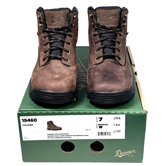 Danner Womens Size 7 W Caliper 5" Brown Leather Waterproof Work Boots 19460 - Picture 1 of 13